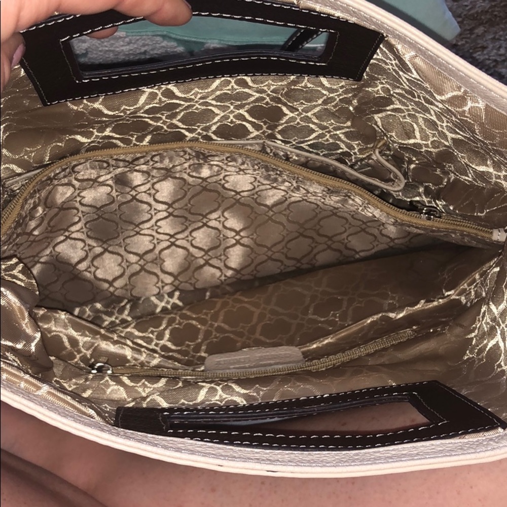 Multi Function Fold Over Bag In Tan/Brown - image 3